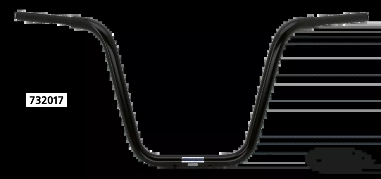 1-1/4" 40cm High Apehanger 5 Hole Black For Harley-Davidson
