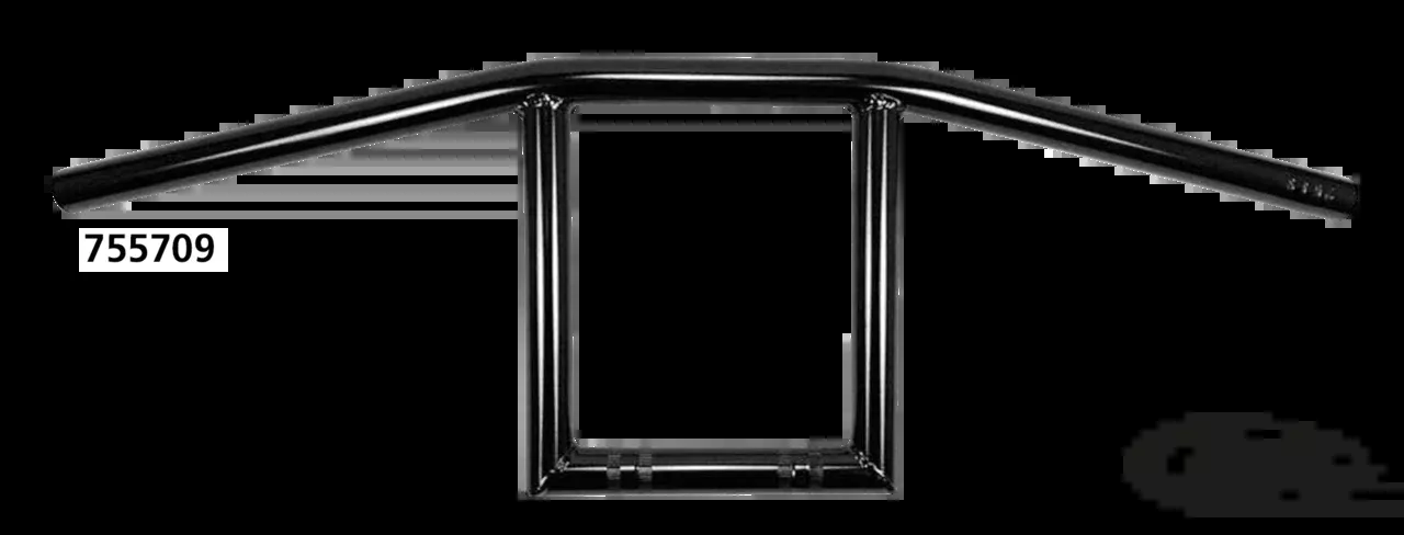 1" Handlebars Bobber Four BLK no dimple For Harley-Davidson