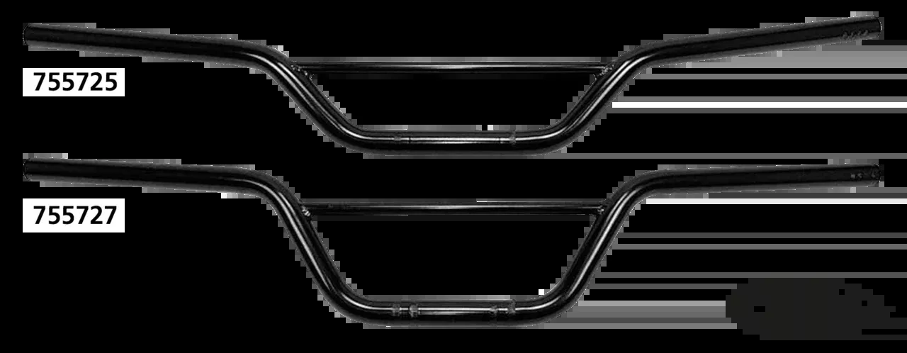 1" Handlebars Scrambler 6" BLK For Harley-Davidson
