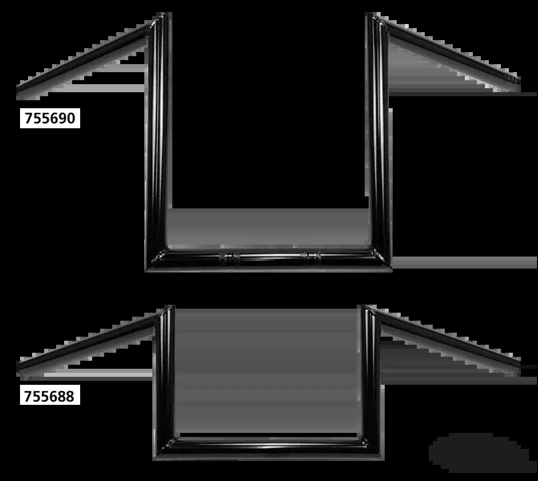 1" Handlebars Square 7" BLK For Harley-Davidson
