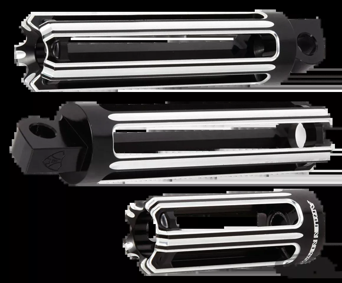 10-GAUGE FOOT PEGS BK For Harley-Davidson