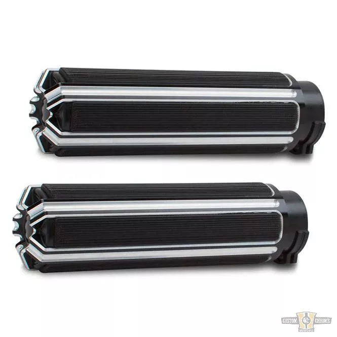 10-Gauge Grips Black 1" Anodized Cable-operated For Harley-Davidson