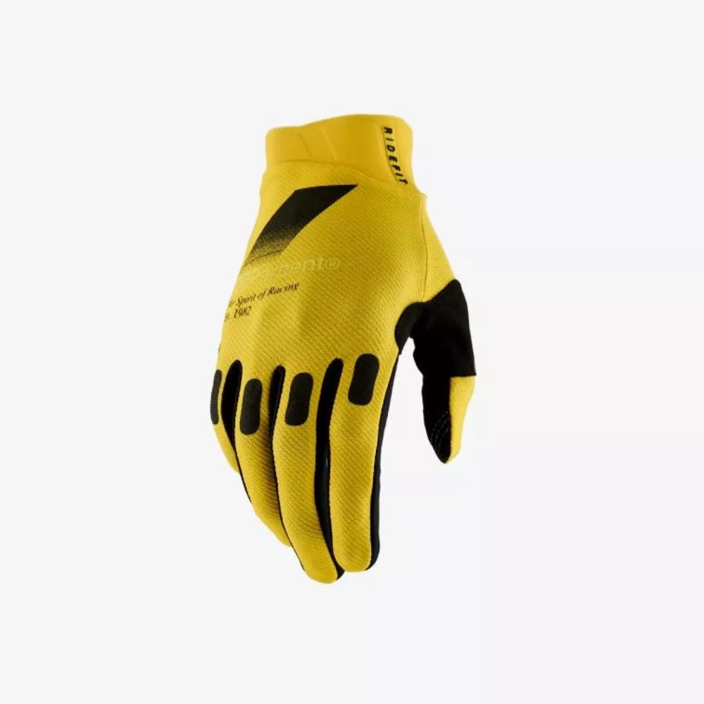 100% Ridefit Yellow Gloves