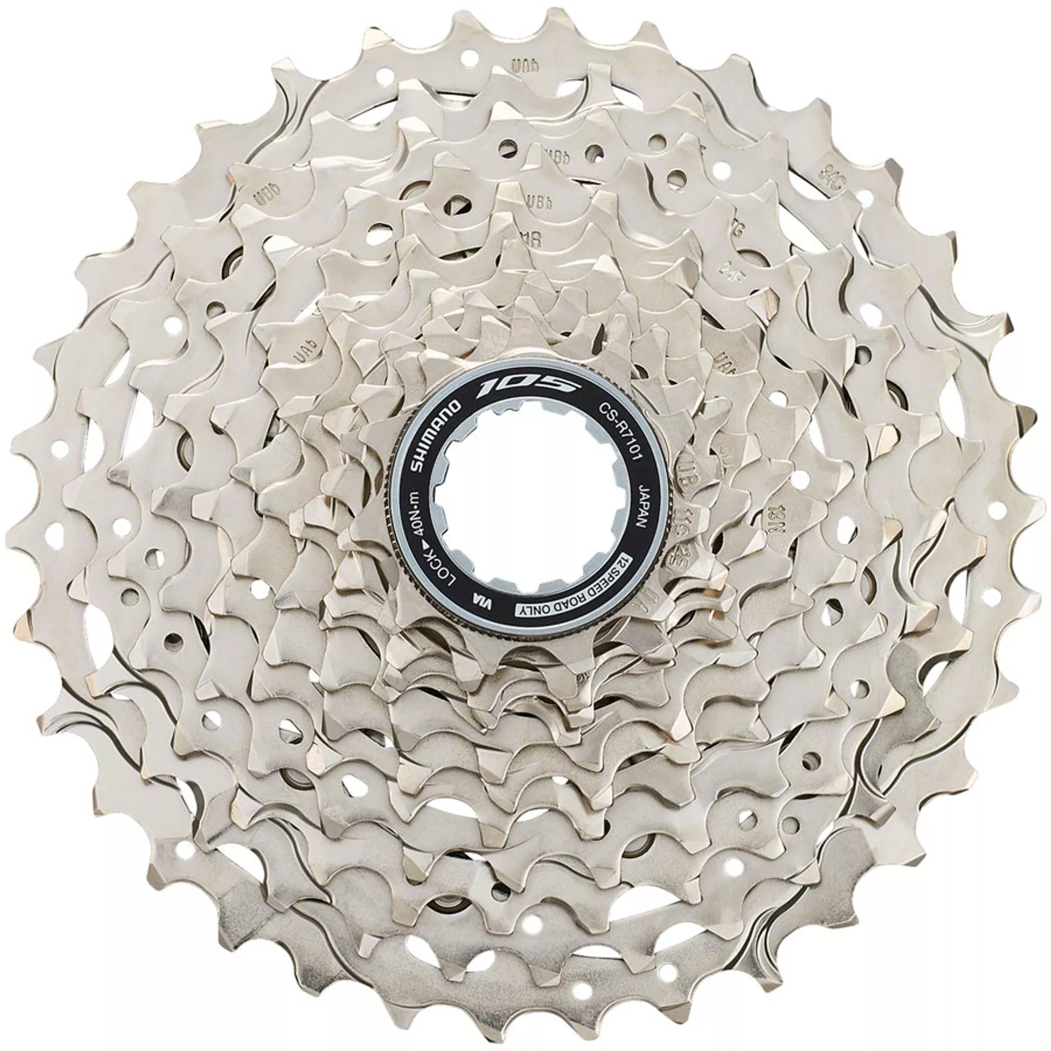 105 CS-R7101-12 Cassette - 12-Speed, 11-34t, HG L2, Silver