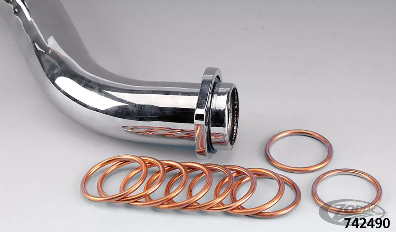 10pck Copper Crush Ring Exhaust all HD For Harley-Davidson