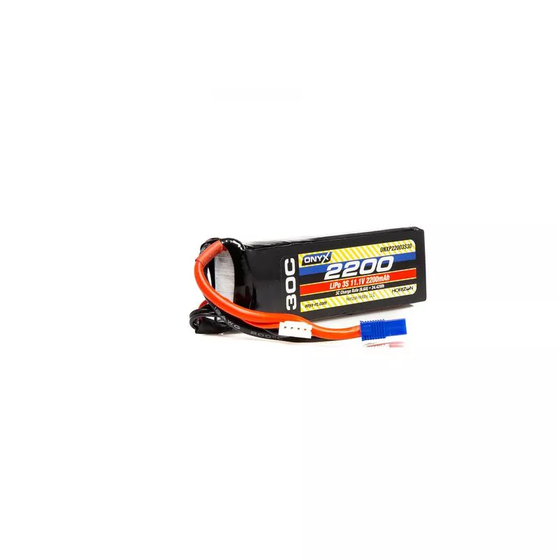 11.1V 2200mAh 3S 30C LiPo Battery: EC3 - ONXP22003S30