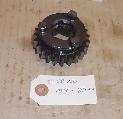 1981 Honda CB750 Super Sport TRANSMISSION M-3 3RD MAINSHAFT GEAR 23 TEETH