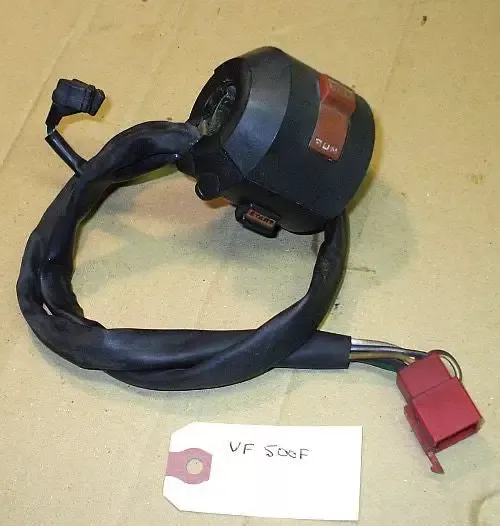 1984 Honda VF500 Interceptor Bar Control Right Throttle Housing Starter Switch