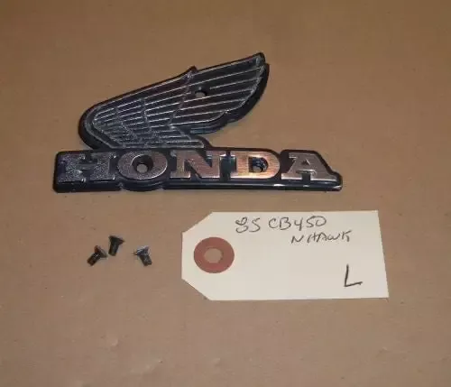 1985 Honda CB450 Nighthawk TANK EMBLEM BADGE LEFT SIDE