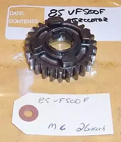 1986 Honda VF500 Interceptor Mainshaft Gear M-6 26 tooth