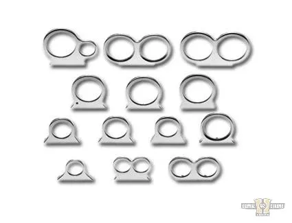 2 5/8" Tach / Speedo Dual Gauge Top Clamp Bracket Chrome For Harley-Davidson