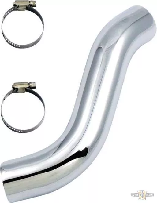 2-into-1 Headpipes Replacement Heat Shields Chrome For Harley-Davidson