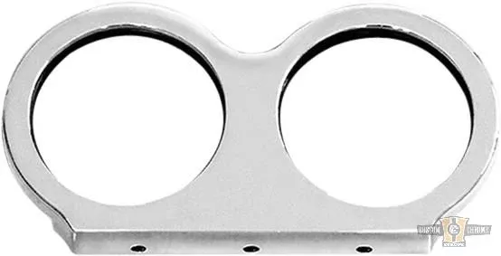 2" OEM Tachometer / Speedometer Dual Gauge Top Clamp Bracket Chrome For Harley-Davidson