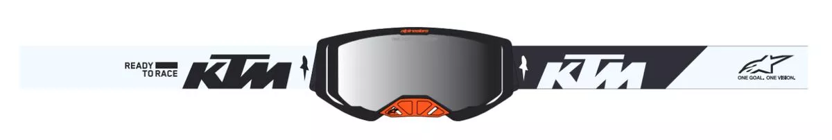 2026 KTM Vision 8 Corp Goggles (Black/White)
