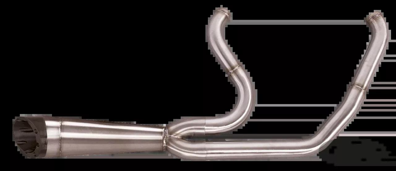 2Bros Comp-S 2-1 Short FLFB18-up Polished/Black For Harley-Davidson