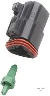 3-Wire Male Connector Housing, Black, for Harley-Davidson