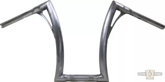 380 Tall Flow Bar Super Fat M8 Softail Handlebar 1.4" Raw Throttle By Wire For Harley-Davidson