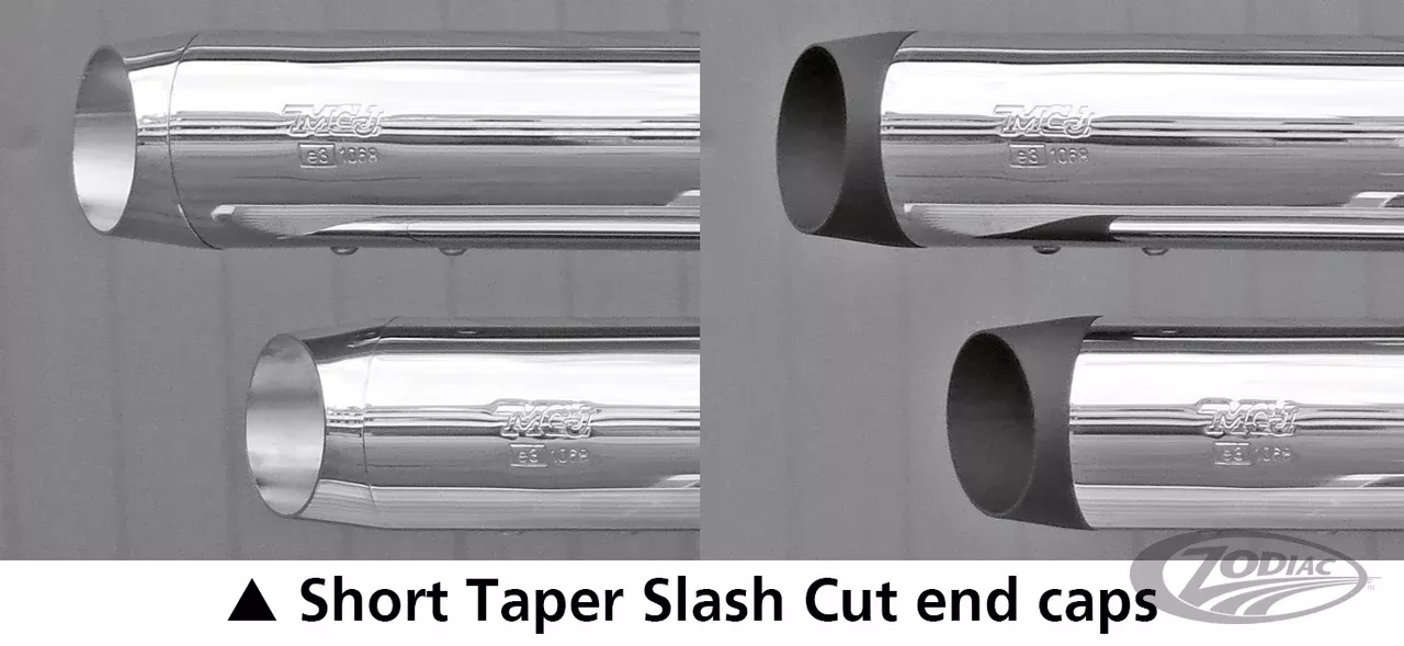 4-Ribbed ENDCAPS FOR 80mm MUFFLER chr For Harley-Davidson