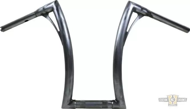430 Extra Tall Flow Bar Super Fat M8 Softail Handlebar 1.4" Raw Throttle By Wire For Harley-Davidson