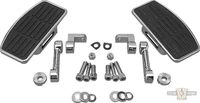 Adjustable Driver Mini Floorboards Chrome For Harley-Davidson
