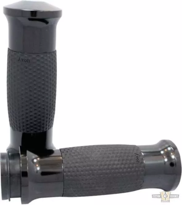 Air Gel Grips Black 1" Anodized Cable-operated For Harley-Davidson