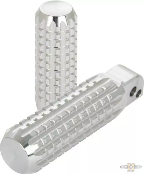 AK4.7 Passenger Foot Pegs Aluminum, Machine Finish For Harley-Davidson