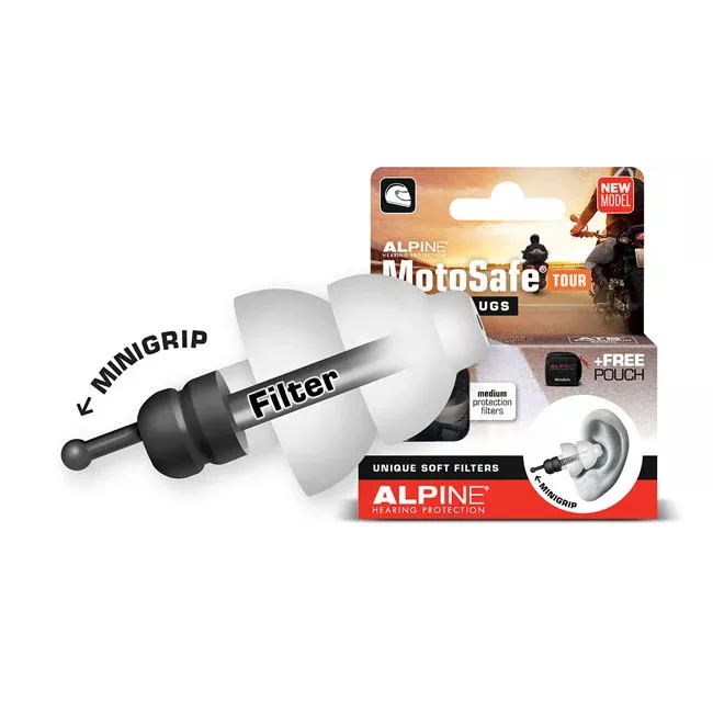 Alpine Motosafe Tour Earplugs with Mini Grip for Harley-Davidson