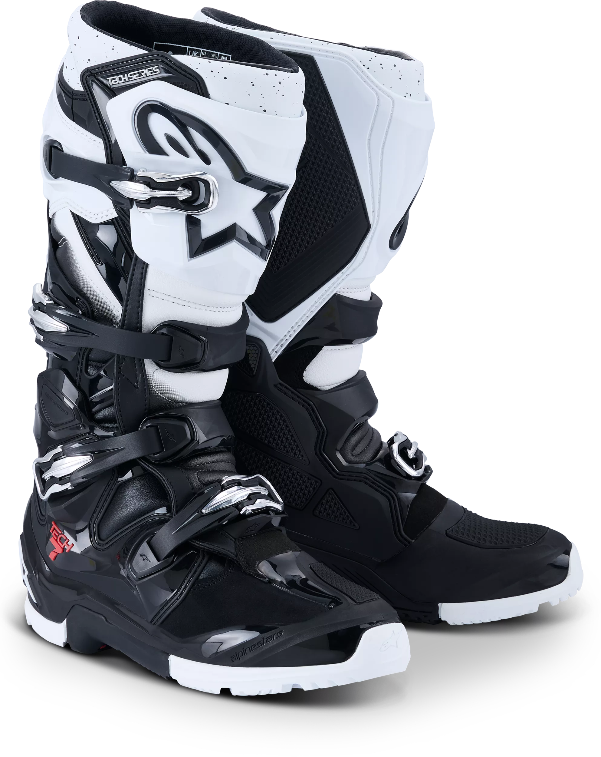 Alpinestars Tech 7 Enduro Boots Black and White - Part #2010426-12-5