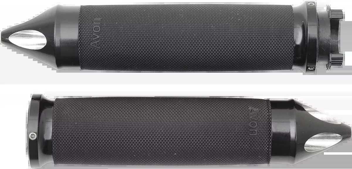 Avon MT-CC-86-AN-SPK Custom Spike End Handlebar Grips Black