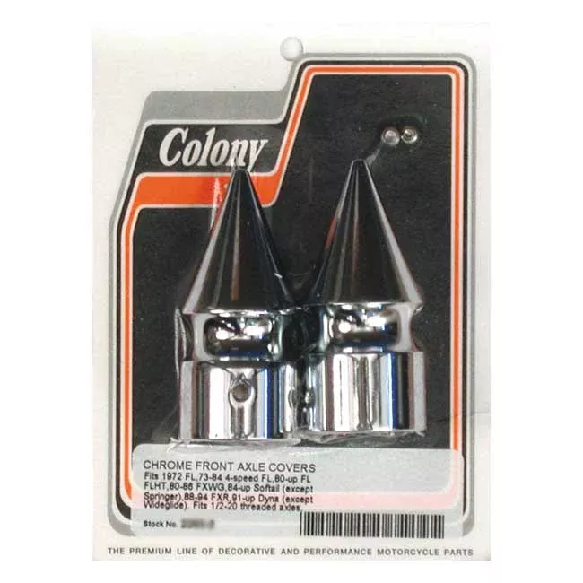Axle End Caps for Harley-Davidson Chrome Front Axle Cover Set Pike Style
