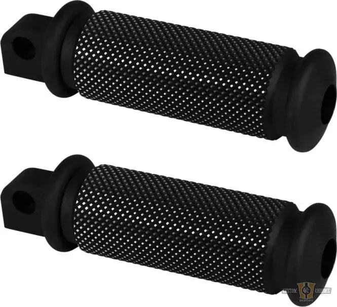 Base Rubber Footrest Set Black Cut For Harley-Davidson