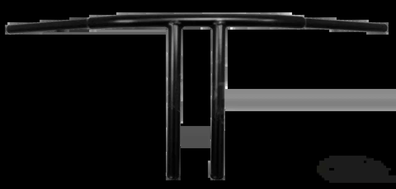 Black Handlebar, 12" Fat Club Style T-Bar, TBW, Dimple Style B for Harley-Davidson
