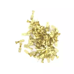 BrazolinePack of 100 flat male cable lugs for motorcycle cables Laiton
