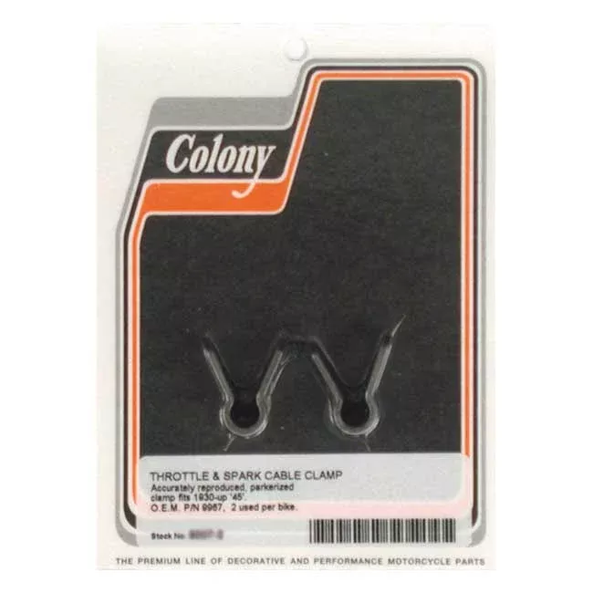 Colony Throttle & Spark Cable Clamp For Harley-Davidson