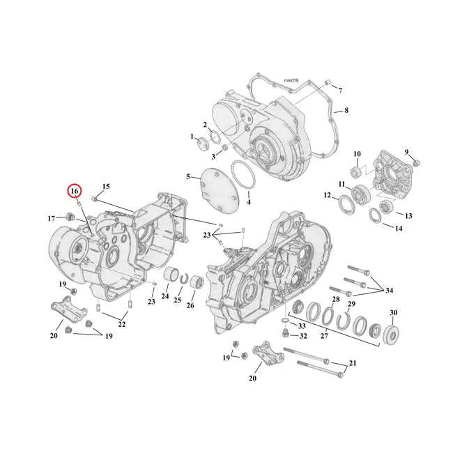 Crankcase Roll Pin For Harley-Davidson