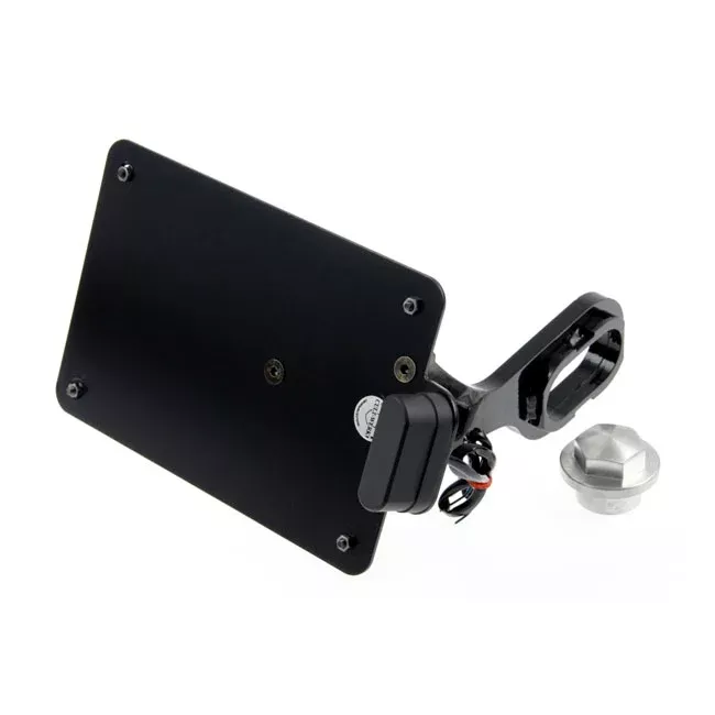 Cult-Werk License Plate Bracket Black, NL For Harley-Davidson