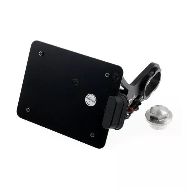 Cult-Werk License Plate Bracket Black, Switzerland For Harley-Davidson