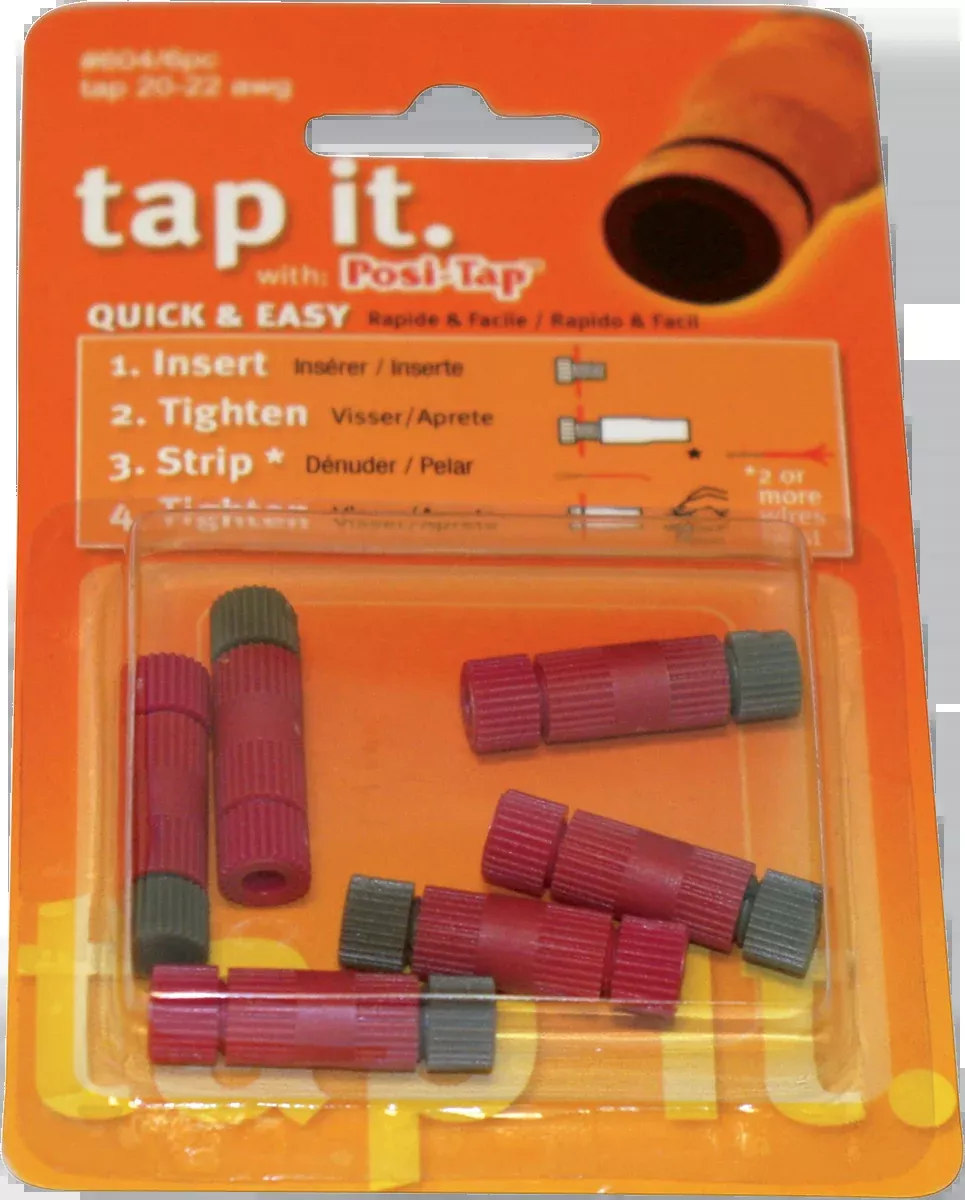 CUSTOM DYNAMICS POSI-LOCK WIRE CONNECTORS POSI-TAP 20-22 AWG 6PK