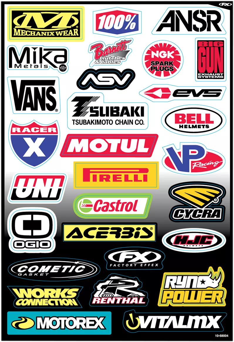 Factory Effex Decal Kit - Sponsor C (Part Number 10-68004)
