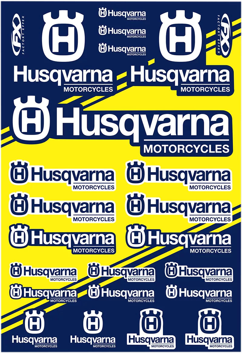 Factory Effex Husqvarna Decal Kit - Part 22-68630, 12 x 19 Inches