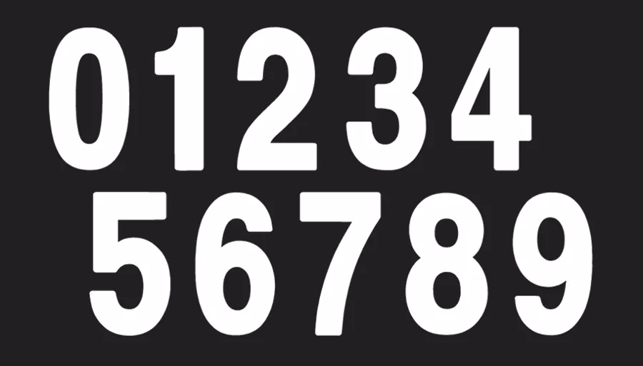 Factory Effex Mini Pro Number 8 White Vinyl Decal - 5 inches 03-0208