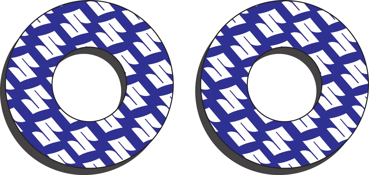 Factory Effex Suzuki Blue/White Grip Donuts - Part Number 22-67400 for Enhanced Comfort and Style