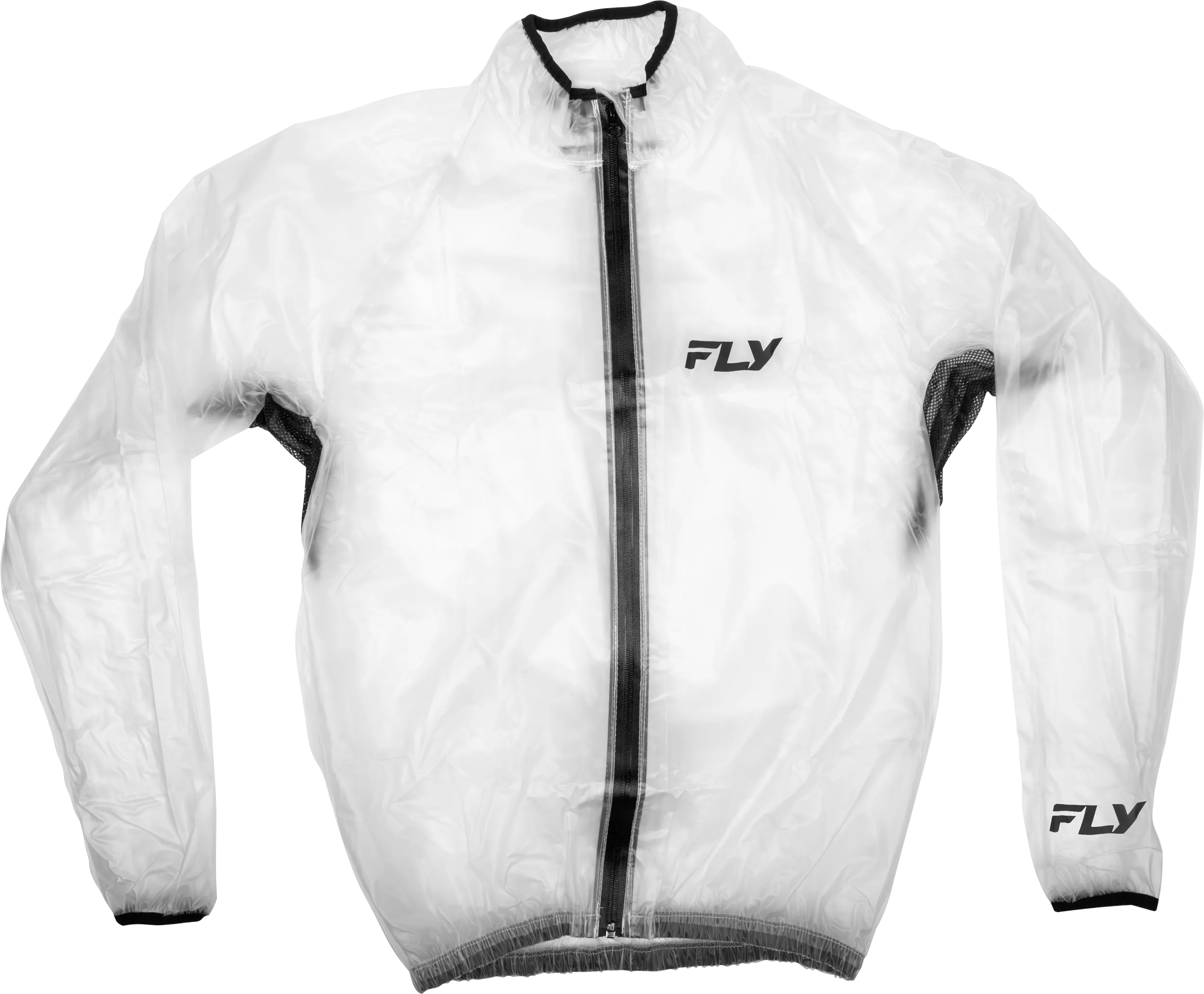 Fly Racing 354-61112X Clear Rain Jacket with Ventilation and Waterproof Zipper