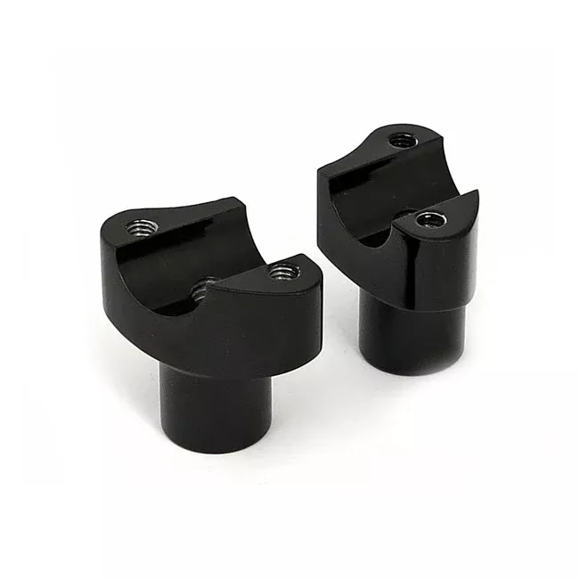 Forged Aluminum Straight Riser, 2" Height, Black for Harley-Davidson
