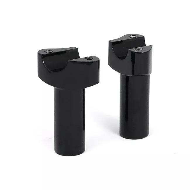 Forged Aluminum Straight Riser, 3-1/2" Rise, Black for Harley Davidson