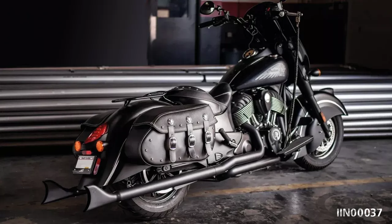 Freedom True Dual w/Sharktail Black Chief for Harley-Davidson
