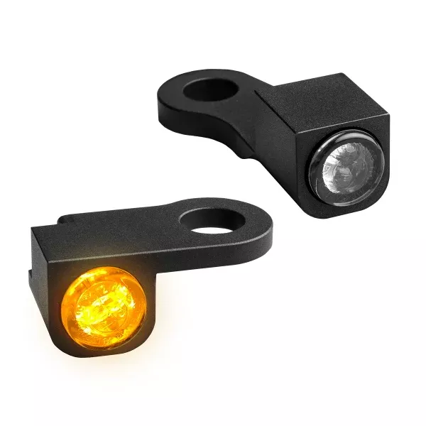 Heinz Nano Series Handlebar Turn Signals ECE Black For Harley-Davidson Sportster