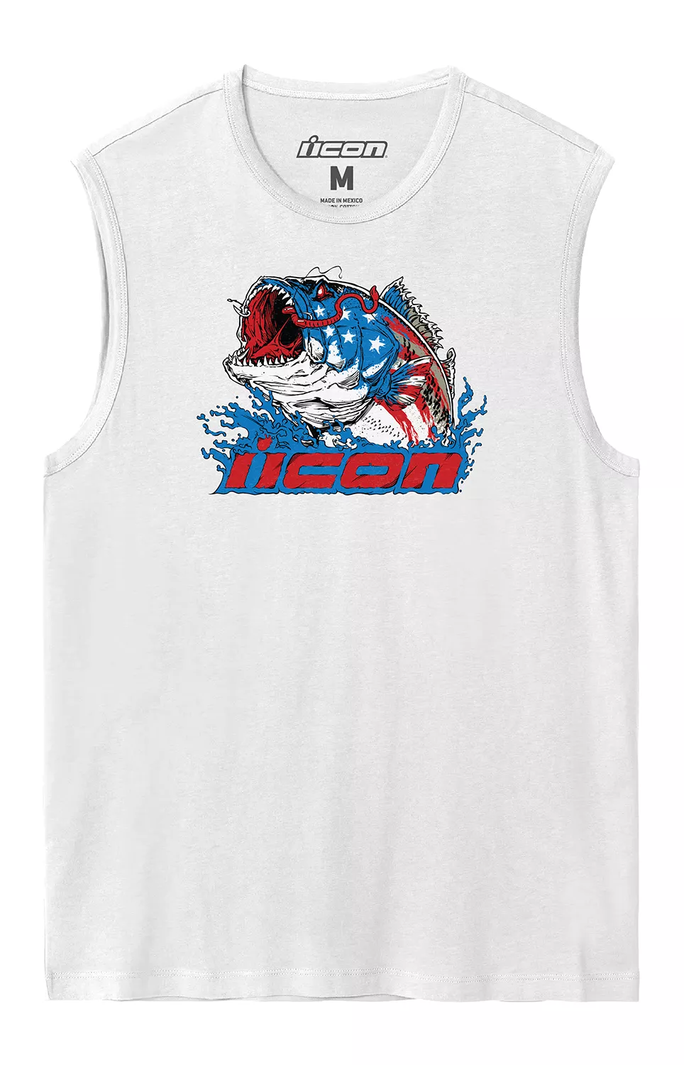 ICON American Basstard* Tank Top - White 2XL - Comfortable Cotton-Poly Blend