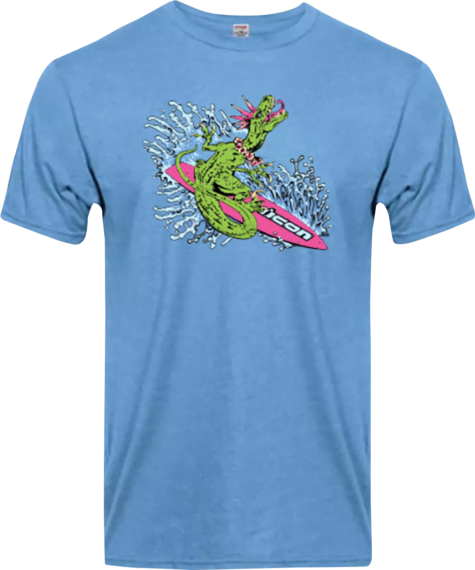ICON Dino Fury* T-Shirt - Light Heather Blue, Size Medium