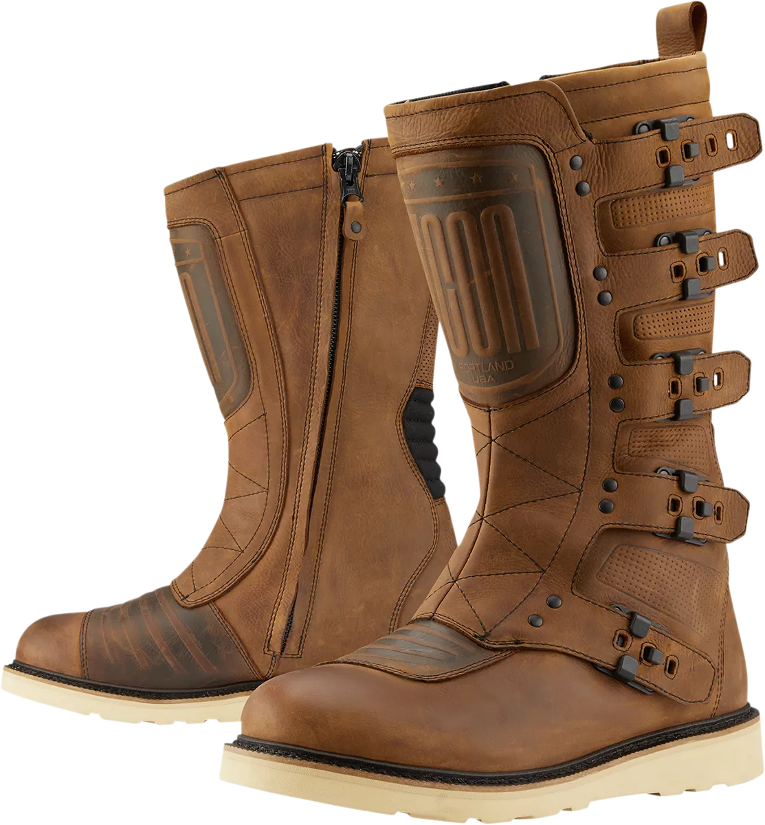 ICON Elsinore 2* CE Motorcycle Boots - Brown Size 8.5 | Part 3403-1222
